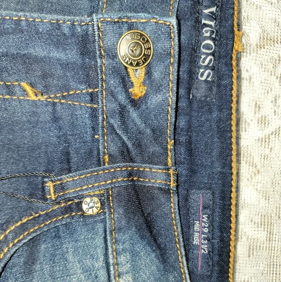 Vigoss Marley Mid Rise Denim Jean Waist Short Size 29 - Picture 6 of 7